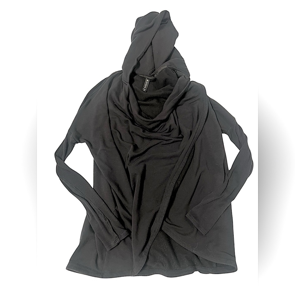 Athleta Black Purana Oversized Hooded Sweater - Size XS - Picture 2 of 7